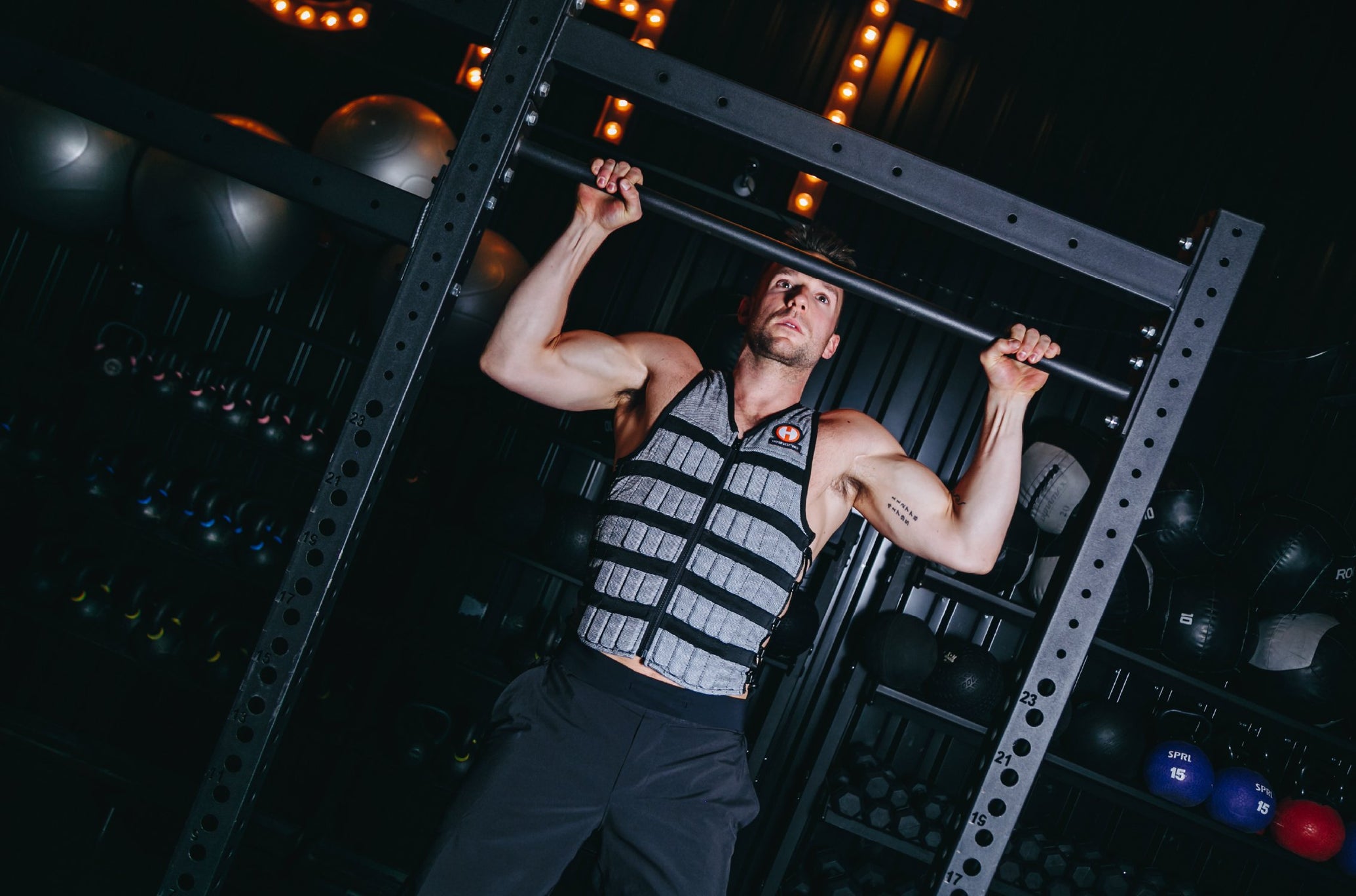 Man Working Out With Hyperwear Hyper Vest Pro
